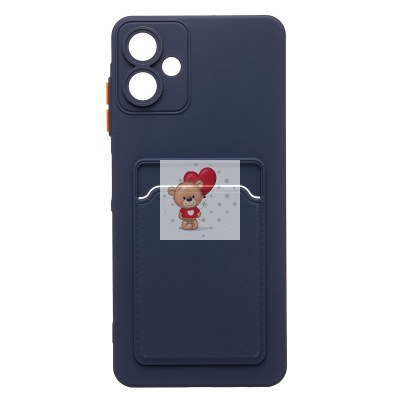 Чехол-накладка для Samsung Galaxy A06 (темно-синий) - SC337 с картхолдером