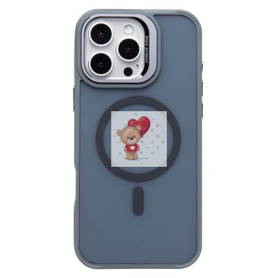 Чехол-накладка для Apple iPhone 16 Pro Max (серый) - SM026 SafeMag