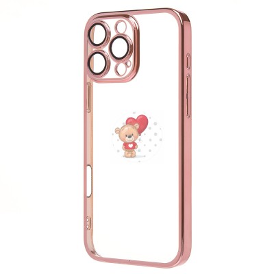 Чехол-накладка для Apple iPhone 16 Pro Max (розовое золото) - PC073 с закрытой камерой