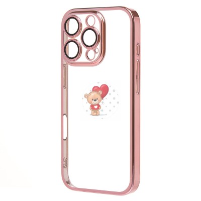 Чехол-накладка для Apple iPhone 16 Pro (розовое золото) - PC073 с закрытой камерой