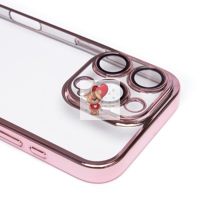 Чехол-накладка для Apple iPhone 16 Pro (розовое золото) - PC073 с закрытой камерой