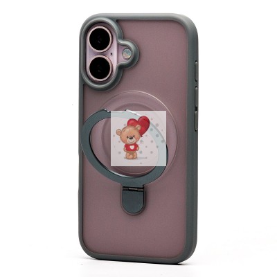 Чехол-накладка для Apple iPhone 16 (серый) - SM088 SafeMag
