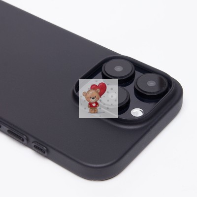 Чехол-накладка для Apple iPhone 16 Pro (матовый прозрачный/черный) - PC091