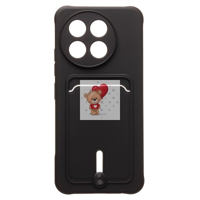 Чехол-накладка для Tecno Spark 30 Pro (черный) - SC304 с картхолдером