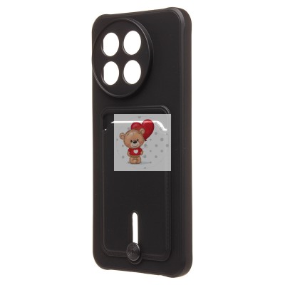 Чехол-накладка для Tecno Spark 30 Pro (черный) - SC304 с картхолдером