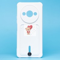 Чехол-накладка для Xiaomi Redmi A3 (белый) - SC304 с картхолдером Чехол-накладка для Xiaomi Redmi A3 (белый) - SC304 с картхолдером