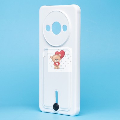 Чехол-накладка для Xiaomi Redmi A3 (белый) - SC304 с картхолдером Чехол-накладка для Xiaomi Redmi A3 (белый) - SC304 с картхолдером