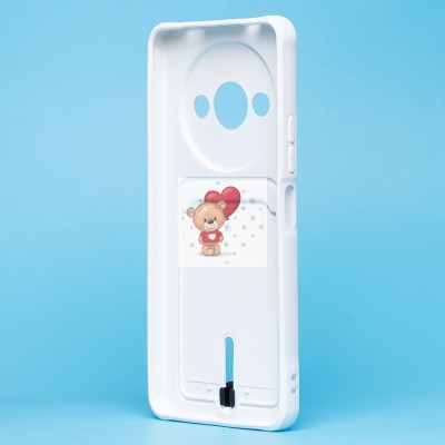 Чехол-накладка для Xiaomi Redmi A3 (белый) - SC304 с картхолдером Чехол-накладка для Xiaomi Redmi A3 (белый) - SC304 с картхолдером