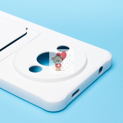 Чехол-накладка для Xiaomi Redmi A3 (белый) - SC304 с картхолдером Чехол-накладка для Xiaomi Redmi A3 (белый) - SC304 с картхолдером