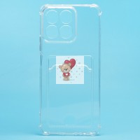 Чехол-накладка для Honor X7c (прозрачный) - SC276 с картхолдером