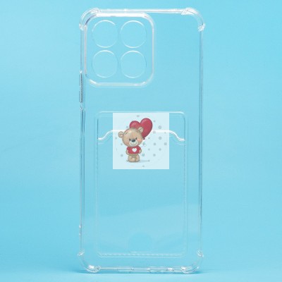 Чехол-накладка для Honor X7c (прозрачный) - SC276 с картхолдером Чехол-накладка для Honor X7c (прозрачный) - SC276 с картхолдером