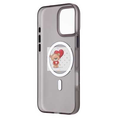 Чехол-накладка для Apple iPhone 16 Pro Max (черный/матовый прозрачный) - SM038 SafeMag