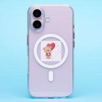 Чехол-накладка для Apple iPhone 16 (прозрачный) SM039 SafeMag Чехол-накладка для Apple iPhone 16 (прозрачный) SM039 SafeMag