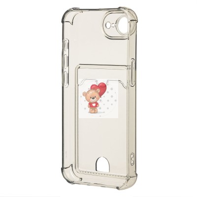 Чехол-накладка с картхолдером для Apple iPhone 16e (черный) SC276