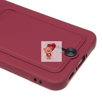 Чехол-накладка для Samsung Galaxy A56 5G (бордовый) - SC304 с картхолдером