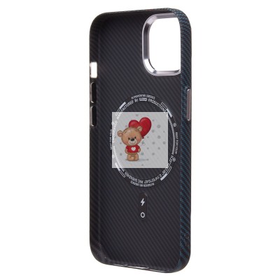 Чехол-накладка для Apple iPhone 15 - (120) тех. уп.) (черный/синий) Luxo Creative PC Чехол-накладка для Apple iPhone 15 - (120) тех. уп.) (черный/синий) Luxo Creative PC