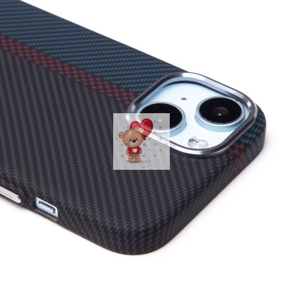 Чехол-накладка для Apple iPhone 15 - (120) тех. уп.) (черный/синий) Luxo Creative PC Чехол-накладка для Apple iPhone 15 - (120) тех. уп.) (черный/синий) Luxo Creative PC