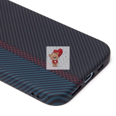 Чехол-накладка для Apple iPhone 15 - (120) тех. уп.) (черный/синий) Luxo Creative PC Чехол-накладка для Apple iPhone 15 - (120) тех. уп.) (черный/синий) Luxo Creative PC