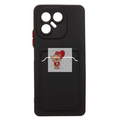 Чехол-накладка с картхолдером для Tecno Pova 7 Neo/Pova 7 4G (черный) SC337