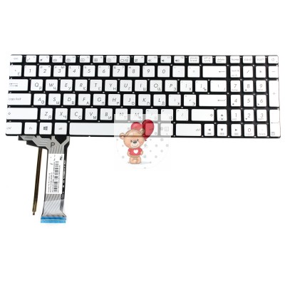 Клавиатура для ноутбука Asus N552VW Серебро с подсветкой P.n: 90NB09Y1-R30200, 90NB09X1-R30200