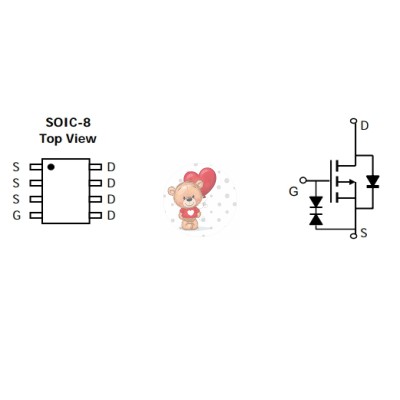 AO4427 P-Channel MOSFET 30V 12.5A