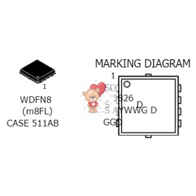 NVTFS5826NL N-Channel MOSFET 60V 20A