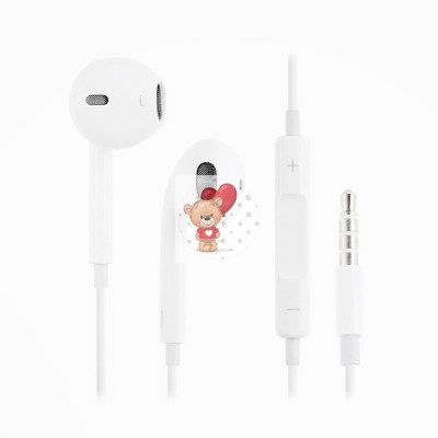Проводные наушники с микрофоном вкладыши EaePods 3.5 Jack для  Meizu M5c (белые)