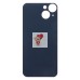 Задняя крышка для iPhone 14 Черный (стекло, широкий вырез под камеру, логотип)