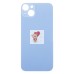 Задняя крышка для iPhone 14 Plus Синий (стекло, широкий вырез под камеру, логотип)