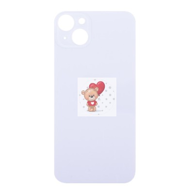 Задняя крышка для iPhone 14 Plus Фиолетовый (стекло, широкий вырез под камеру, логотип)
