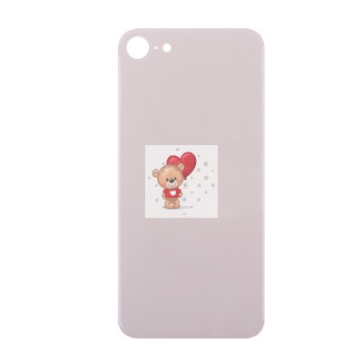Задняя крышка для iPhone 8 Золото (стекло, широкий вырез под камеру, логотип)