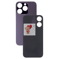 Задняя крышка для iPhone 14 Pro Темно-фиолетовый (стекло, широкий вырез под камеру, логотип)