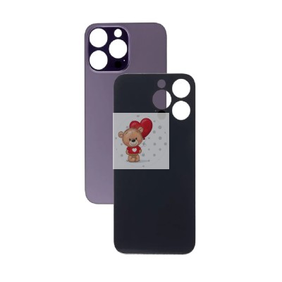 Задняя крышка для iPhone 14 Pro Max Темно-фиолетовый (стекло, широкий вырез под камеру, логотип)