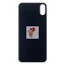 Задняя крышка для iPhone Xs Серый (стекло, широкий вырез под камеру, логотип)