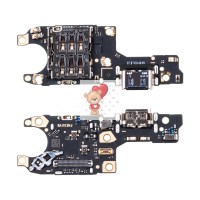 Шлейф для Huawei Honor 70 плата на системный разъем/разъем SIM/микрофон