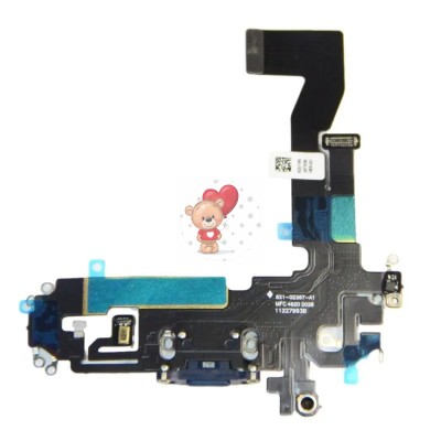 Шлейф для iPhone 12 на системный разъем/микрофон Синий - Премиум Шлейф для iPhone 12 на системный разъем/микрофон Синий - Премиум