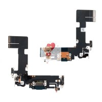 Шлейф для iPhone 13 на системный разъем/микрофон Черный - Премиум Шлейф для iPhone 13 на системный разъем/микрофон Черный - Премиум