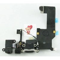 Шлейф для iPhone 5 на системный разъем/разъем гарнитуры/микрофон Черный Шлейф для iPhone 5 на системный разъем/разъем гарнитуры/микрофон Черный