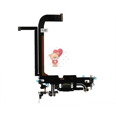 Шлейф для iPhone 13 Pro Max на системный разъем/микрофон Черный Шлейф для iPhone 13 Pro Max на системный разъем/микрофон Черный