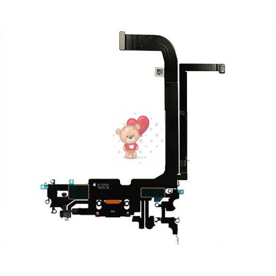 Шлейф для iPhone 13 Pro Max на системный разъем/микрофон Черный Шлейф для iPhone 13 Pro Max на системный разъем/микрофон Черный
