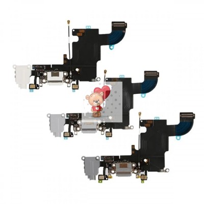 Шлейф для iPhone 6S на системный разъем/разъем гарнитуры/микрофон Светло-Серый Шлейф для iPhone 6S на системный разъем/разъем гарнитуры/микрофон Светло-Серый