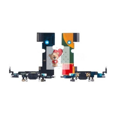 Шлейф для iPhone SE (2022) на системный разъем/микрофон Черный - Премиум Шлейф для iPhone SE (2022) на системный разъем/микрофон Черный - Премиум