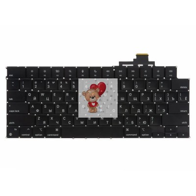 Клавиатура для ноутбука MacBook Air M2 13" A2681 (2022, прямой Enter RU) Черная Клавиатура для ноутбука MacBook Air M2 13" A2681 (2022, прямой Enter RU) Черная