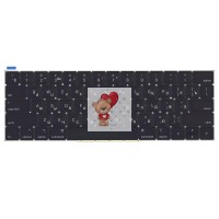 Клавиатура для ноутбука MacBook Pro 15" A1990 (2018-2019, прямой Enter RU) Черная