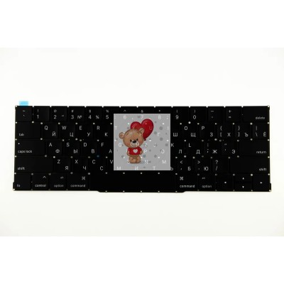 Клавиатура для ноутбука MacBook Pro 13" A2159 (2019, прямой Enter RU) Черная Клавиатура для ноутбука MacBook Pro 13" A2159 (2019, прямой Enter RU) Черная