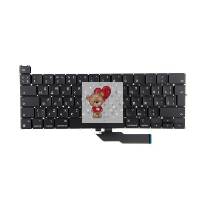 Клавиатура для ноутбука MacBook Pro 13" A2251 (2020, Г-образный Enter RU) Черная Клавиатура для ноутбука MacBook Pro 13" A2251 (2020, Г-образный Enter RU) Черная