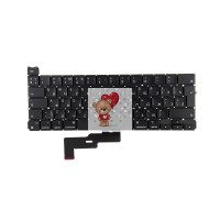 Клавиатура для ноутбука MacBook Pro M2 13" A2338 (2020-2022, Г-образный Enter RU) Черная