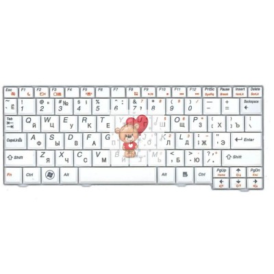 Клавиатура для ноутбука Lenovo S10-2 S10-3C S11 Белая P/n: 42T4224, 42T4259, 8C9092, V100620BK1
