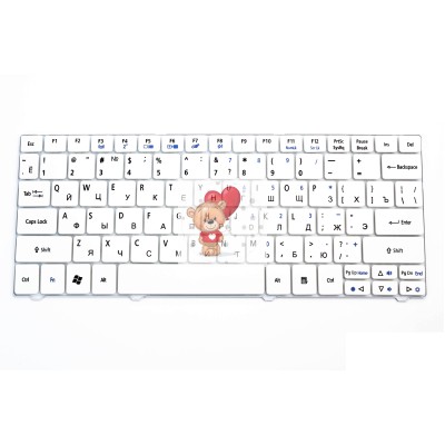 Клавиатура для ноутбука Acer Gateway EC19C Белая P.n: ZA3, ZA5, NSK-AQ00R, NSK-AQ10R
