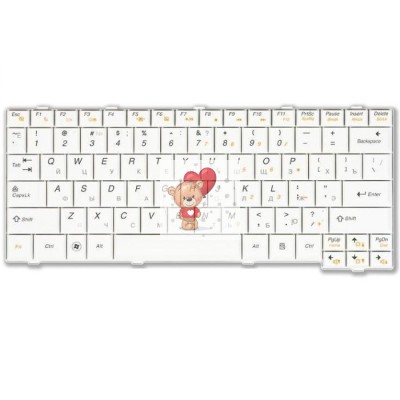 Клавиатура для ноутбука Lenovo IdeaPad S12 Белая P/N: 25-008393, 25-008399, 25008393, 25008399